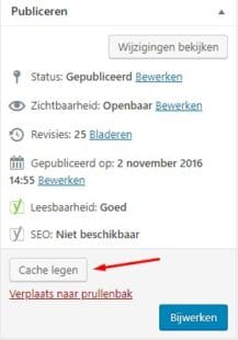 Server cache legen in WP Rocket