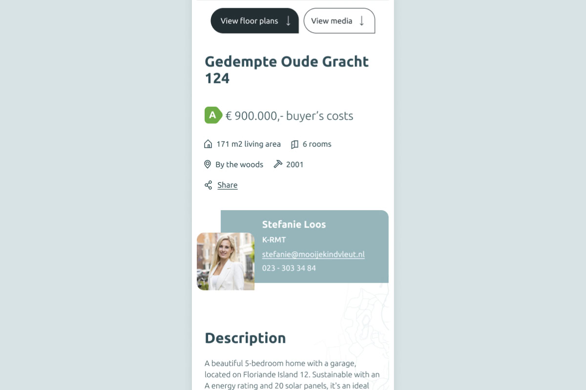 Moderne makelaarswebsite voor vastgoed in Amsterdam, Haarlem en Omstreken.