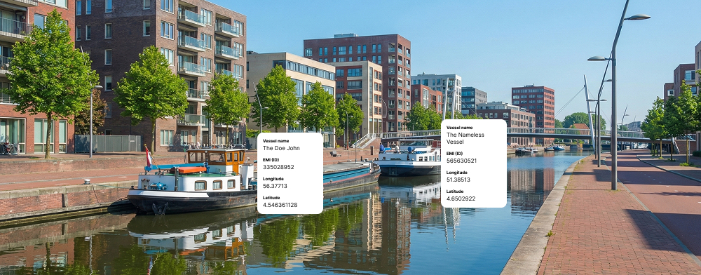 4 mobiele schermen schuin naast elkaar met het visuele design van careers van Keylane.