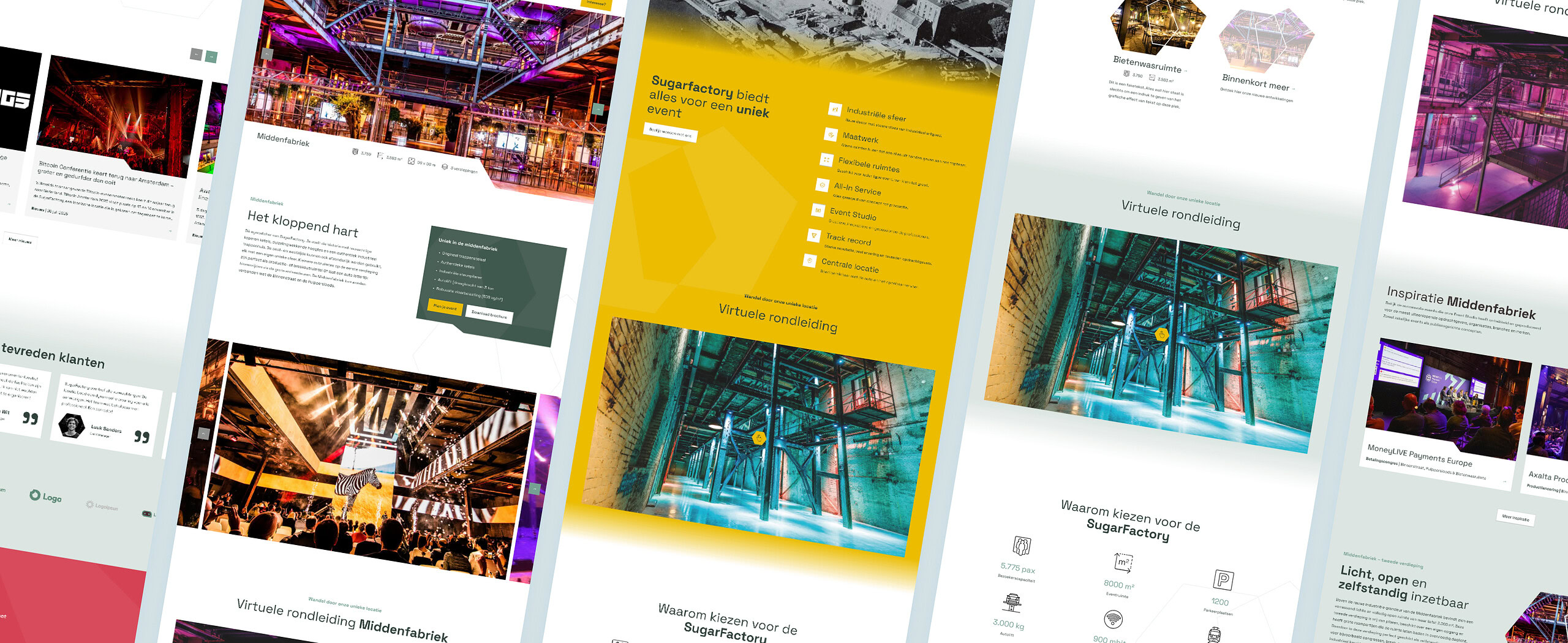 Wireframe en visueel design van de jobs overzicht pagina op desktop naast elkaar.